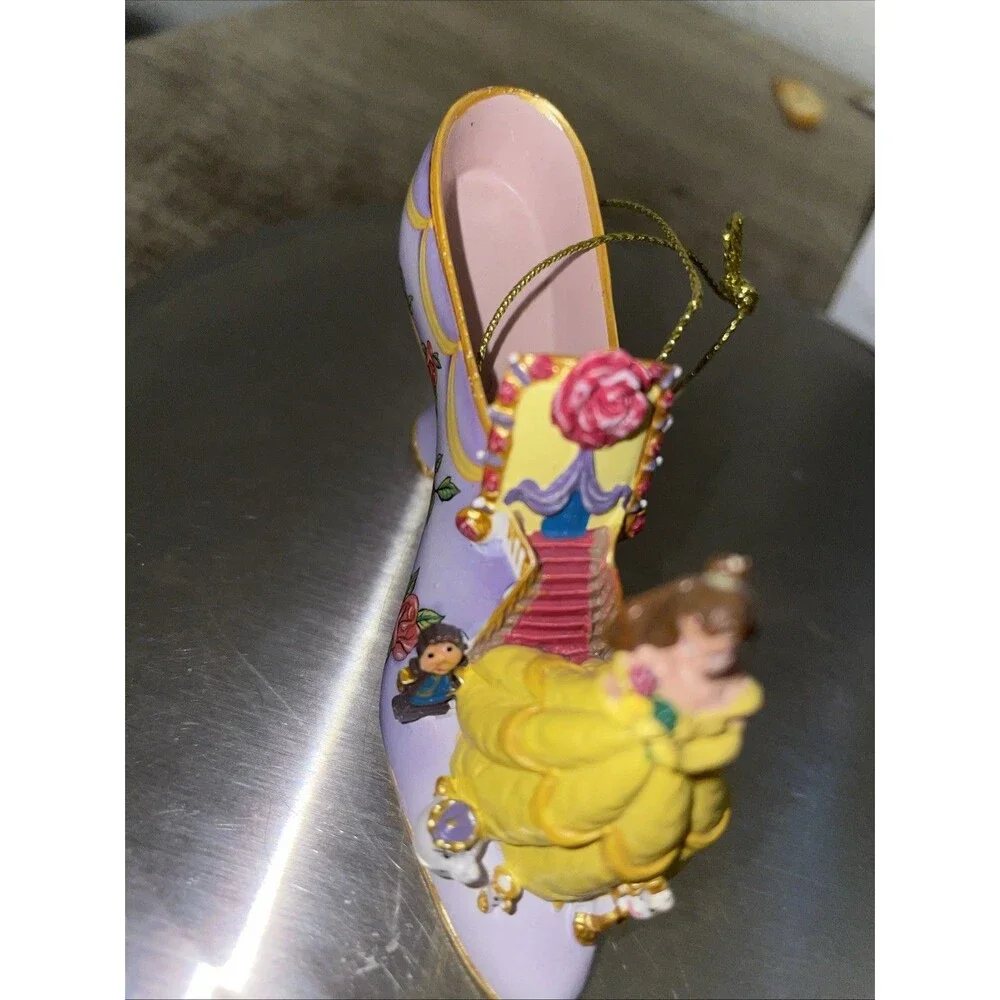 Bradford Exchange Disney Once Upon A Slipper BELLE 'True Loves Blossom' EUC